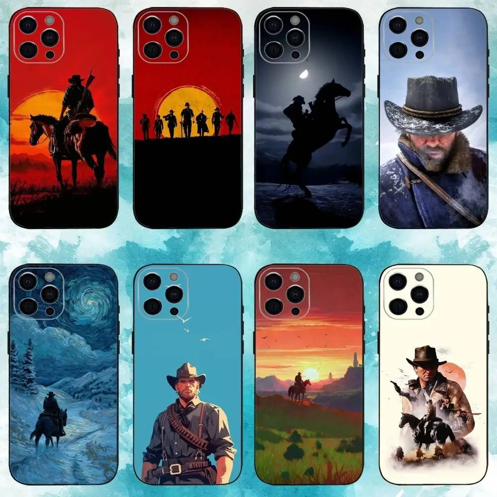 

A-Adventure game R-Rdr2 Phone Case For iPhone17,16,15,14,13,12,11 Plus,Pro Max Soft Black Cover