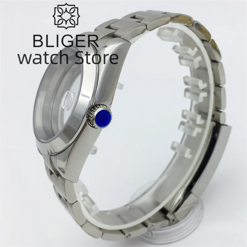 BLIGER 36mm/40mm Silver Stainless Steel Case Sapphire Glass Fit NH34 NH35 NH36 ETA2824/36 PT5000 Mingzhu DG Miyota8205 Movement