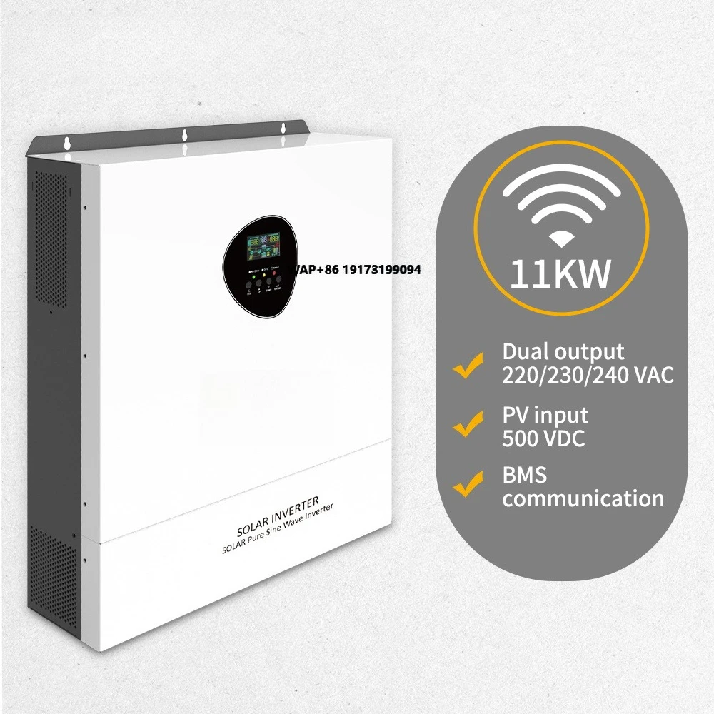 

High Voltage Hybrid Inverter 3KW 11KW Single and Double Solar Inverter 48V 24v On/Off Grid 220V 60hz AC Off Grid Solar