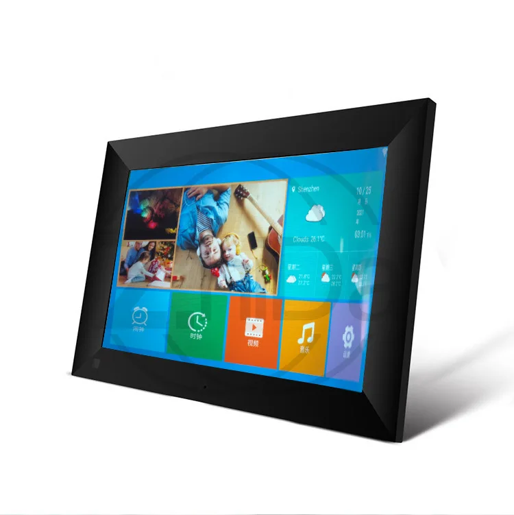 10.1 Inch Touch Screen WiFi Cloud Digital Photo Frame, Smart Electronic Picture Album, Support Phone Transfer Image Video Home