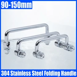 1PC Stainless Steel Folding Handle Turnable Handle Toolbox Handle Kitchen Cabinet Door Knob Furniture Drawer Pull Hardware Pull