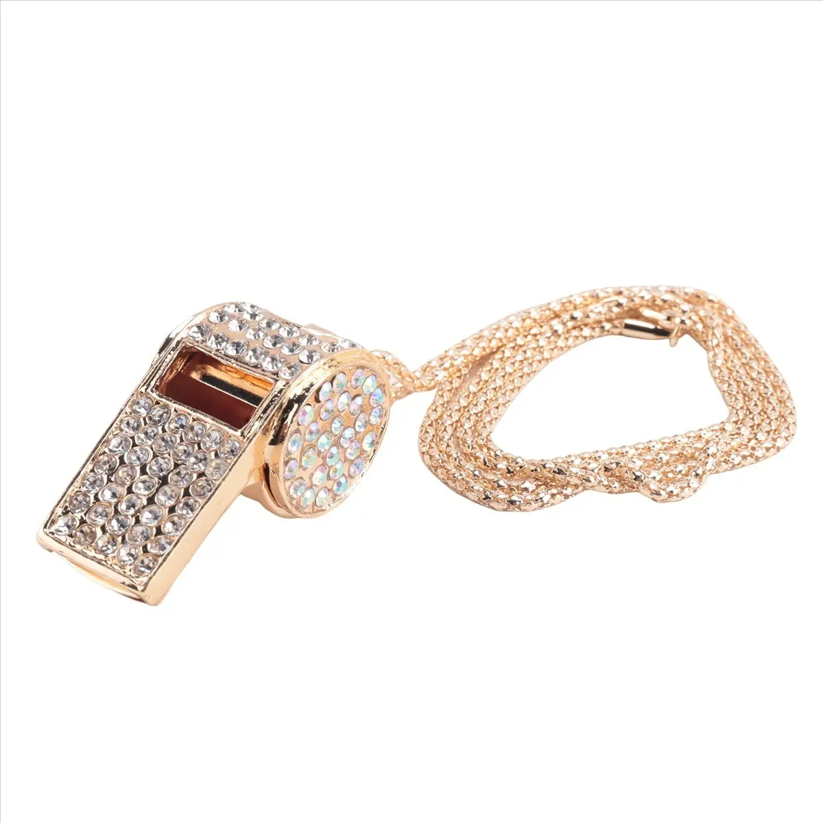 صفارة A97G، صفارة معدنية من حجر الراين الكريستالي، صفارة لامعة مع سلسلة مفاتيح للحكم والمدربين والمعلمين