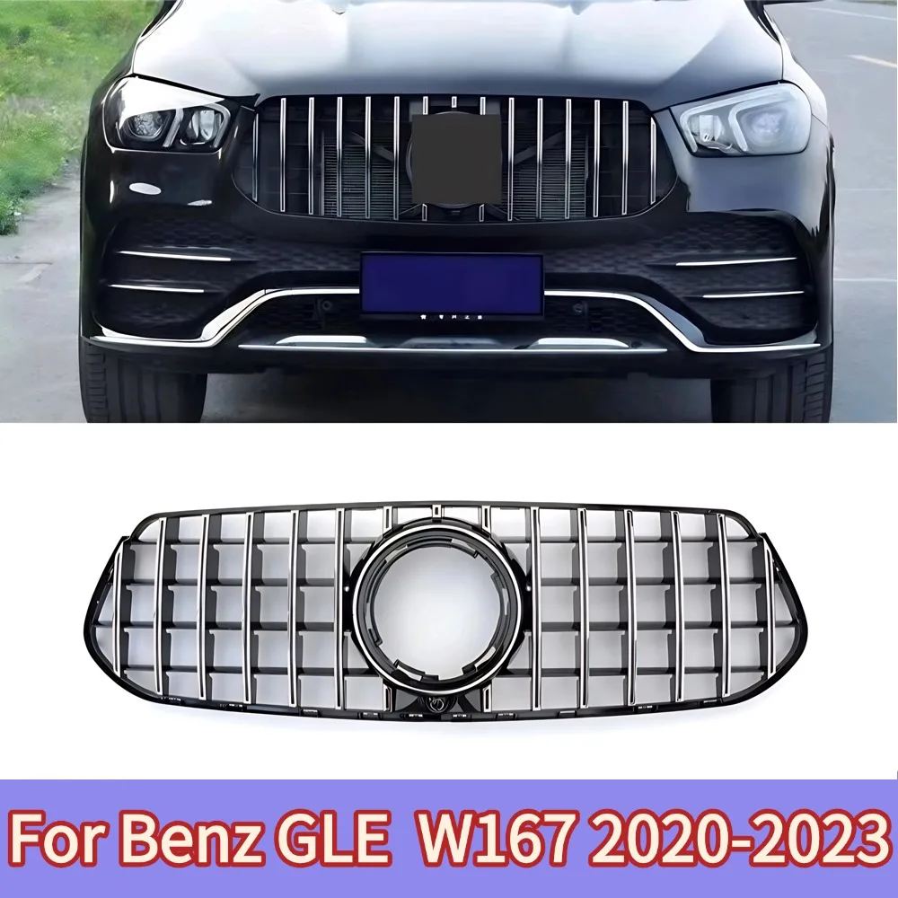 For Mercedes Benz GLE  W167 2020-2023 SGLE300 GLE350 GLE450 GT Style Front Grille Bumper Grill Hood Mesh accessories