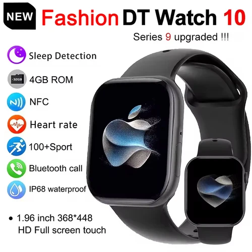 2025 moda nuevo reloj DT 10 reloj inteligente hombres Sra. AMOLED 32GB memoria música 3D envolvente NFC HD llamada IP68 pulsera inteligente impermeable