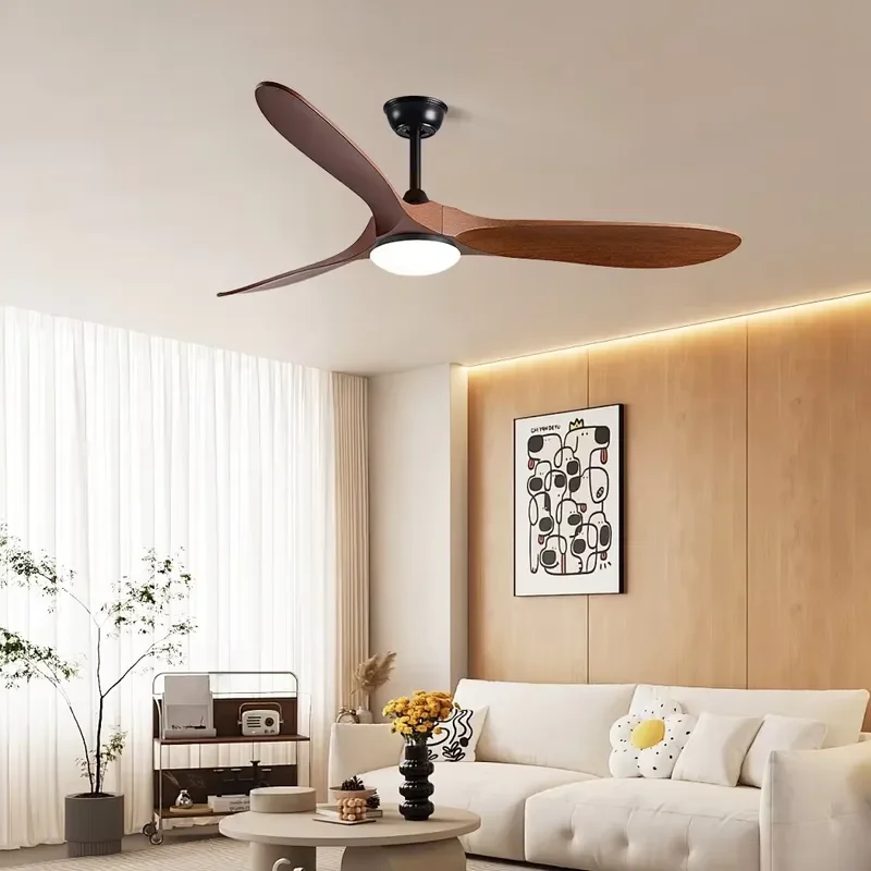 60 Inch Ceiling Fan Decorative Smart Remote Control Wooden Large Modern Bldc Ventilador De Techo Ceiling Fan With Light