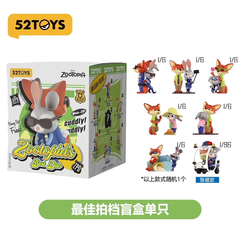 

В наличии 52TOYS Disney Zootopia слепая коробка лучшие партнеры серии аниме фигурки модные игрушки коллекция украшений подарки на день рождения игрушки