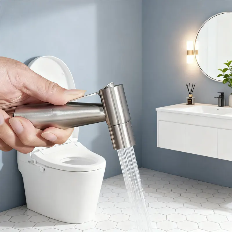 

Handheld Toilet Cleaning Spray Gun with Adjustable Water Pressure Nozzle Suitable for Toilets Bidets Showers and Watering Plants