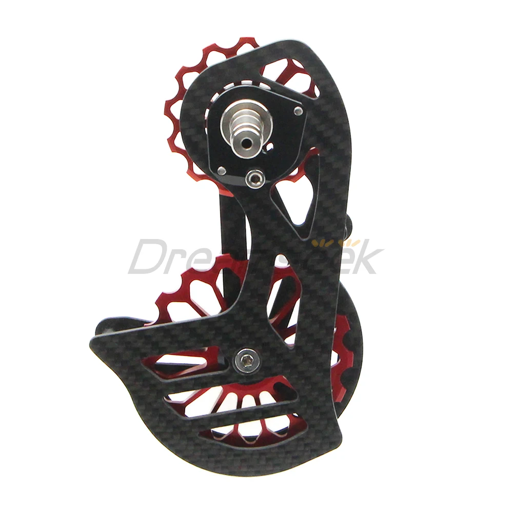 Carbon Fiber Road Bike Guide Wheel Ceramic Bearing Bicycle Rear Derailleur Cage Pulley for Shimano 8000 8050 8070 9170 9150 9100