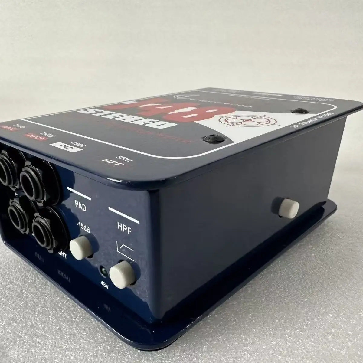 J48 PRO DI Stereo DI Box للجيتار الكهربائي، الجهير الكهربائي، الجيتار الكهربائي الصوتي، والأدوات الإلكترونية للوحة المفاتيح