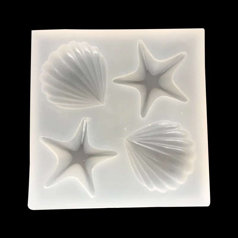 Full Mirror Handmade Epoxy Mold Shell Five-Pointed Star Silicone Jewelry Mould Handmade Molds 16103