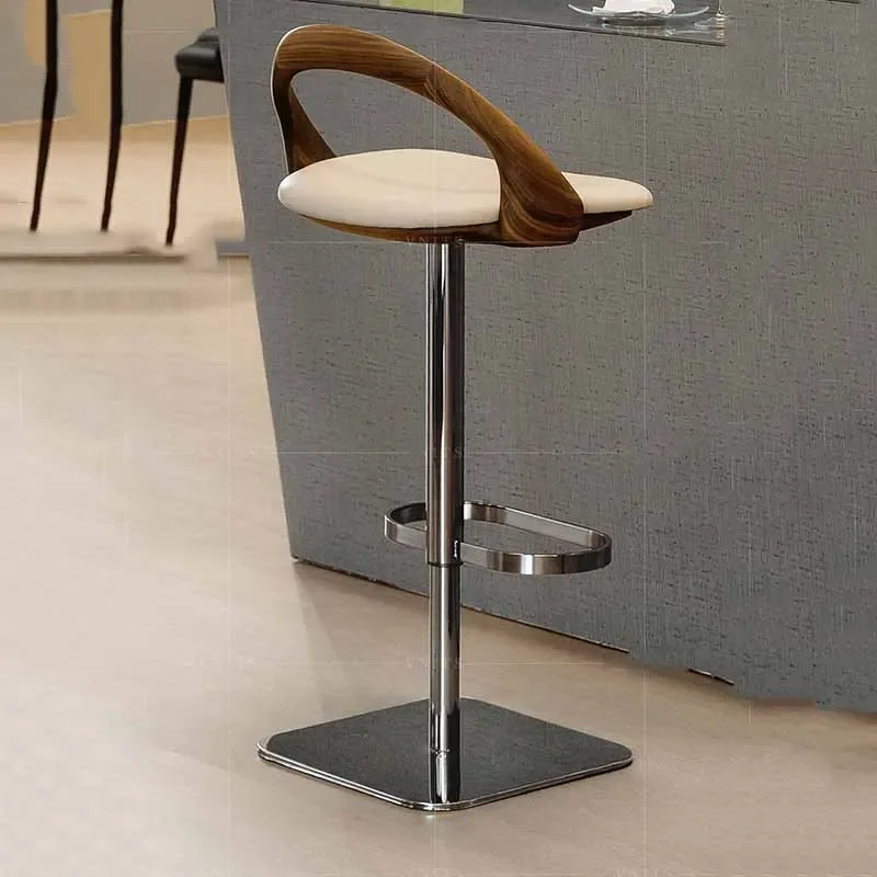 Krzesla-silla giratoria de lujo minimalista para oficina, mueble suave y moderno para Bar, comedor, cafetería, salón, ergonómico