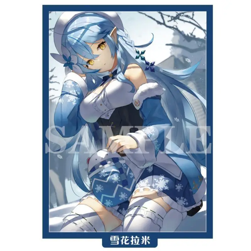 60pcs/Set Cards Sleeve ACG Anime Game Characters Nakiri Ayame Gawr Gura Protective Cover Cards Collection Protector Film