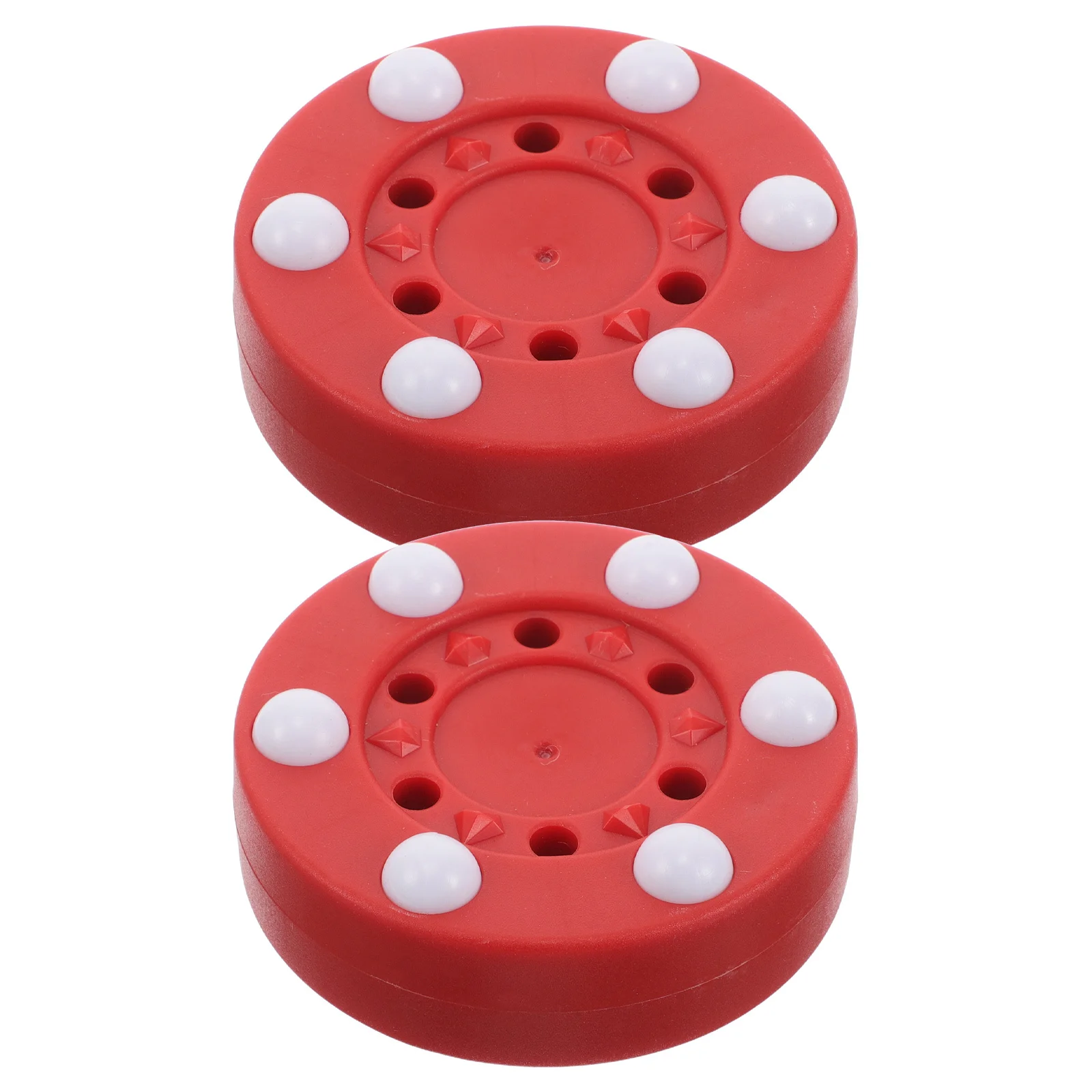 2Pcs Roller Hockey Pucks for Realistic Ice Simulation - Heavy Duty Outdoor Floor Pucks for Inline Street Practice and Skill