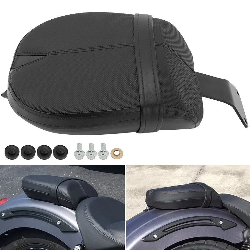 

Motorcycle Rear Pillion Passenger Seat PU Leather Cushion Pad Black For Victory Octane 2017