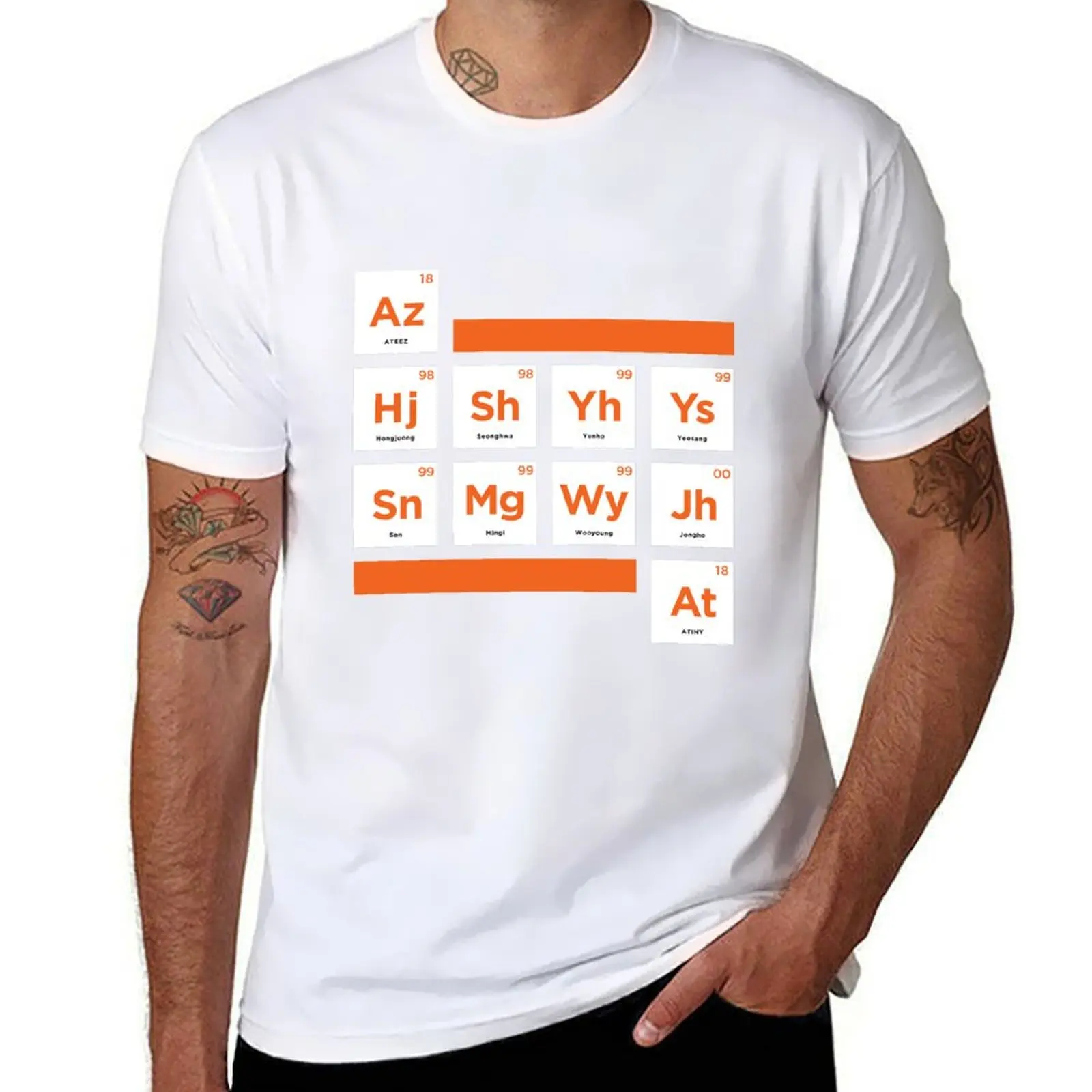 

ATEEZ - Periodic Table T-Shirt man t shirts graphic man t shirt luxury T-Shirt