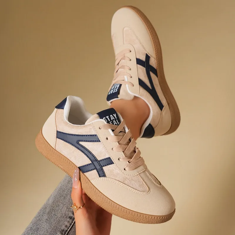 Women's Comfortable Color Blocking Sneakers 2026 New Spring and Autumn Women Casual Fashionable Shallow Mouth Vulcanized Shoes