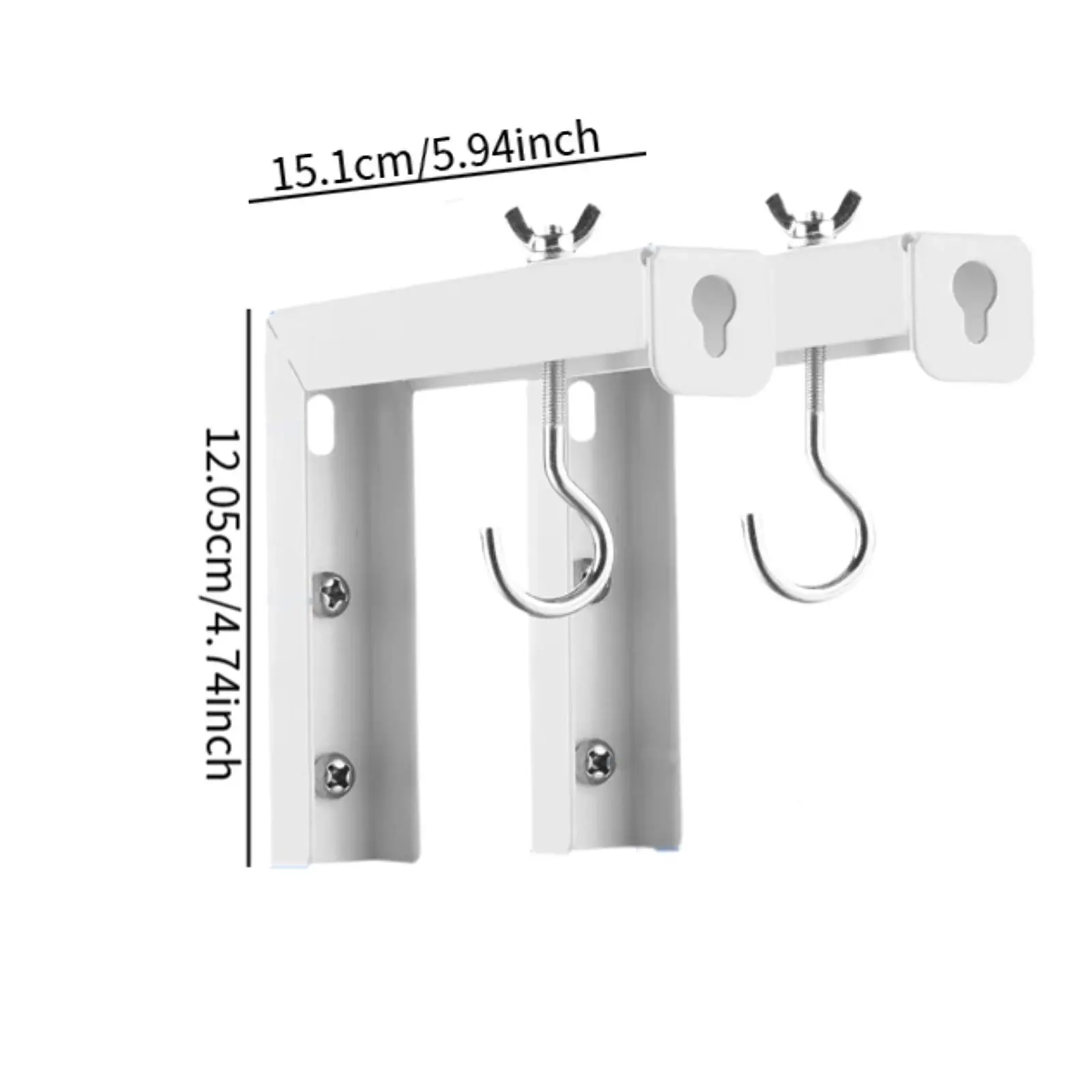 2x Projector Screen Ceiling Mount Universal for Game Room Classroom Office