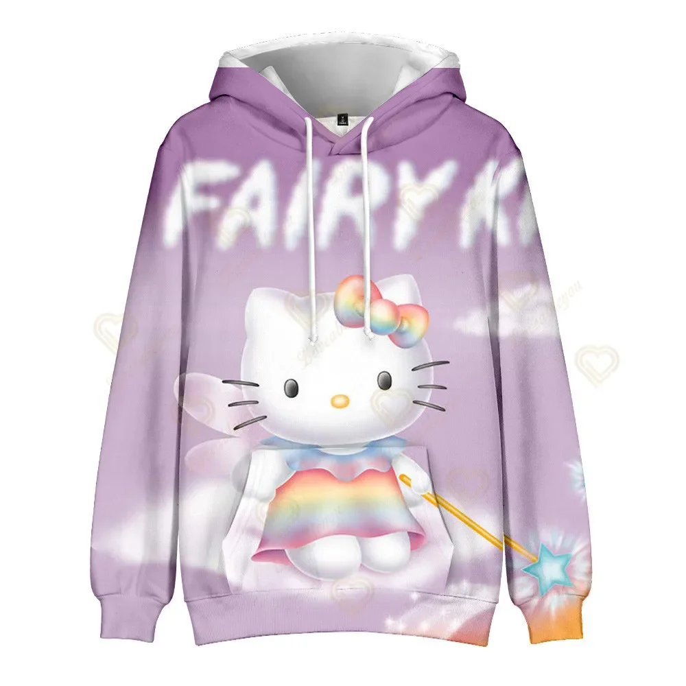 Kawaii Sanrios Hello Kitty Sweatshirt Unisex Couple Hoodie Anime Kuromi Cinnamoroll My Melody Cute Cartoon Birthday Gift