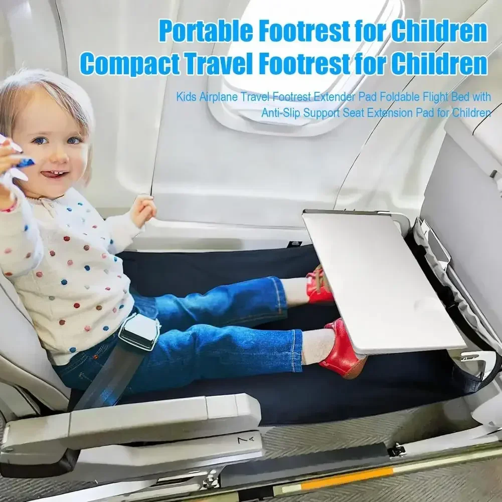 Childrens Airplane Foot Pedal Childrens Travel Bed Portable Travel Airplane Seat Extender Portable and Convenient and Practical