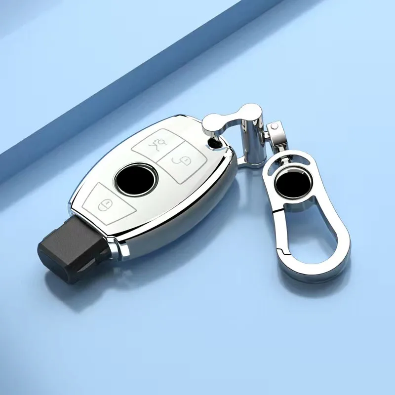 

Soft TPU Car Smart Key Case Cover Keychain For Mercedes Benz A C E S Class GLS GLA GLK GLC CLS CLA W204 W221 W212 W205 W176 W463