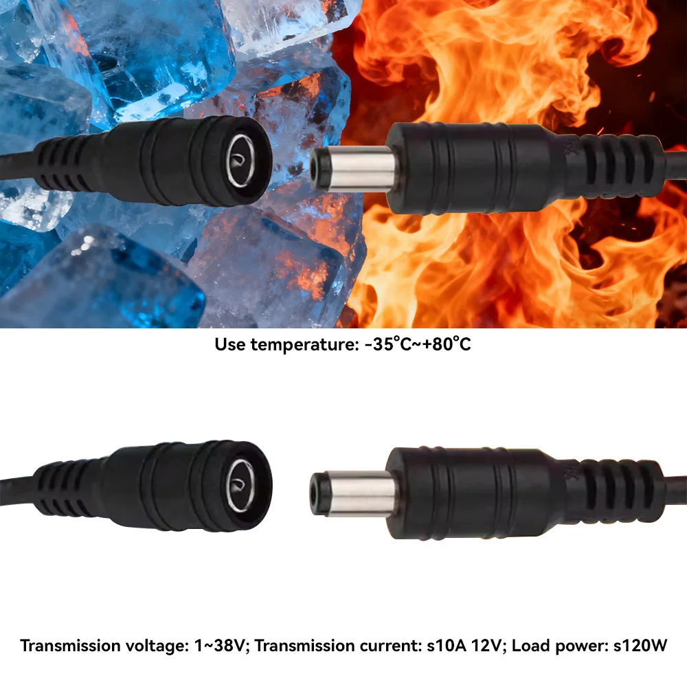 DC12V Power Extension Cord Male To Female 5.5x 2.1mm Connector For CCTV camera Security Black 3M 5M 10M Power Cable Ip Camera