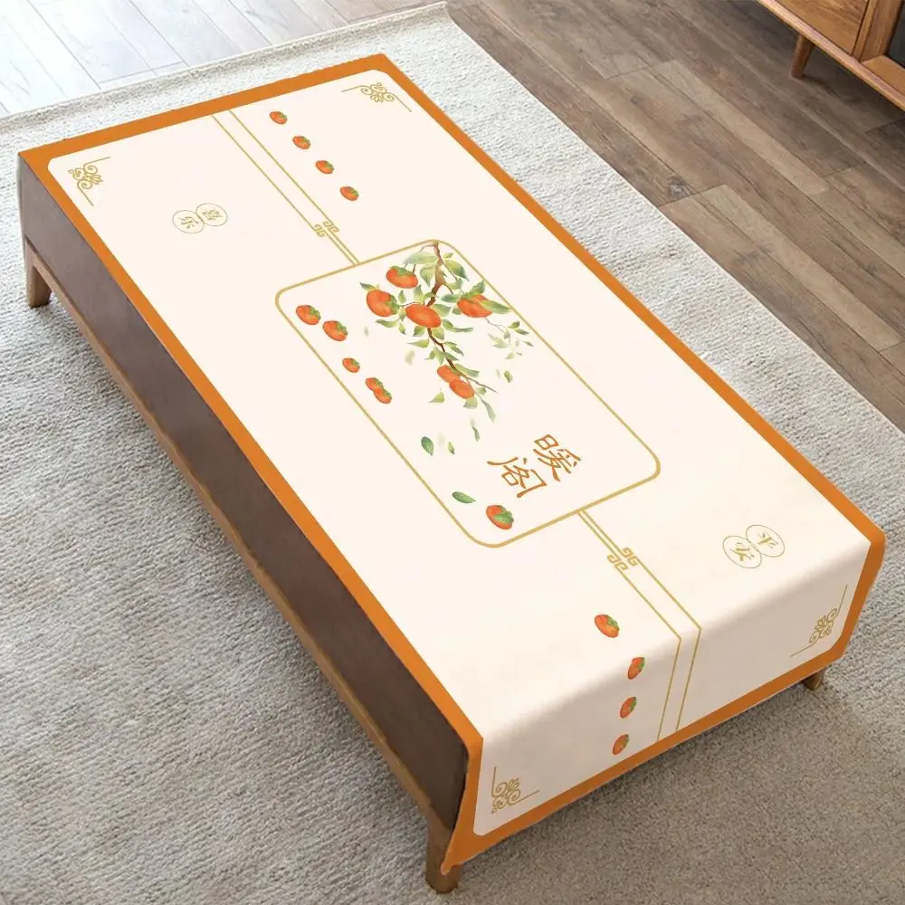 Home Decoration 90x150cm Chinese-style Tablecloth Thickened Vintage Tea Table Cover PVC Washable Dessert Table Cover Home