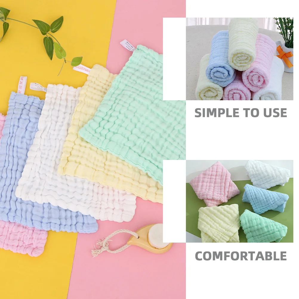 

5 шт. детская мочалка, хлопковая впитывающая мочалка, мягкое удобное полотенце для лица для младенцев, муслиновые мочалки для малышей, детские