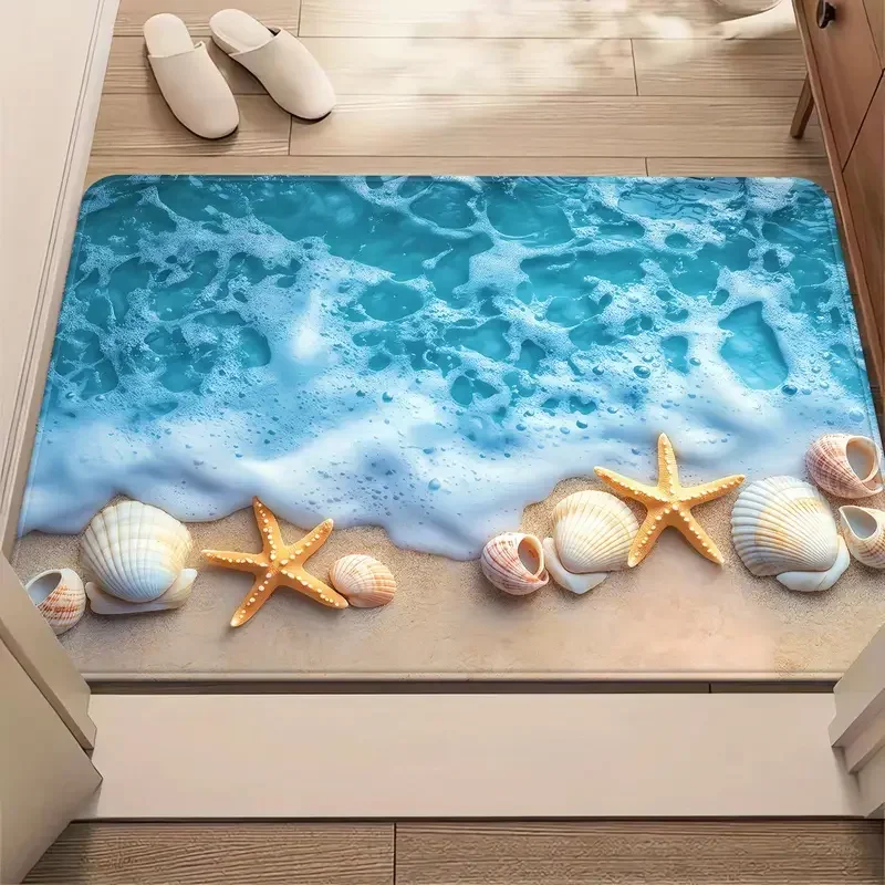 Ocean Element Floor Mat Living Room Bedroom Entry Doormat Rugs Kitchen Front Door Mats Non-slip Rug Floor Mat Home Decor