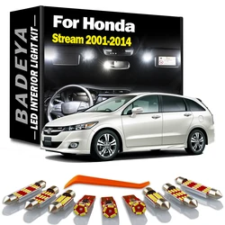 Kit lampadina per targa interna a LED Canbus per Honda Stream 2001 2006 - 2007 2008 2009 2010 2011 2012 2013 2014 Accessori