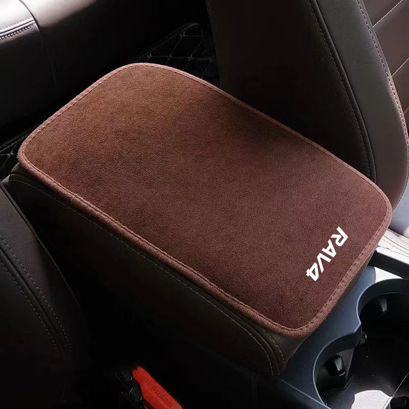 Suede Leather Armrest Mat Arm Rest Auto Armrests Protection Cushion For Toyota RAV4 C-HR Gazoo Mirai Avensis Prado