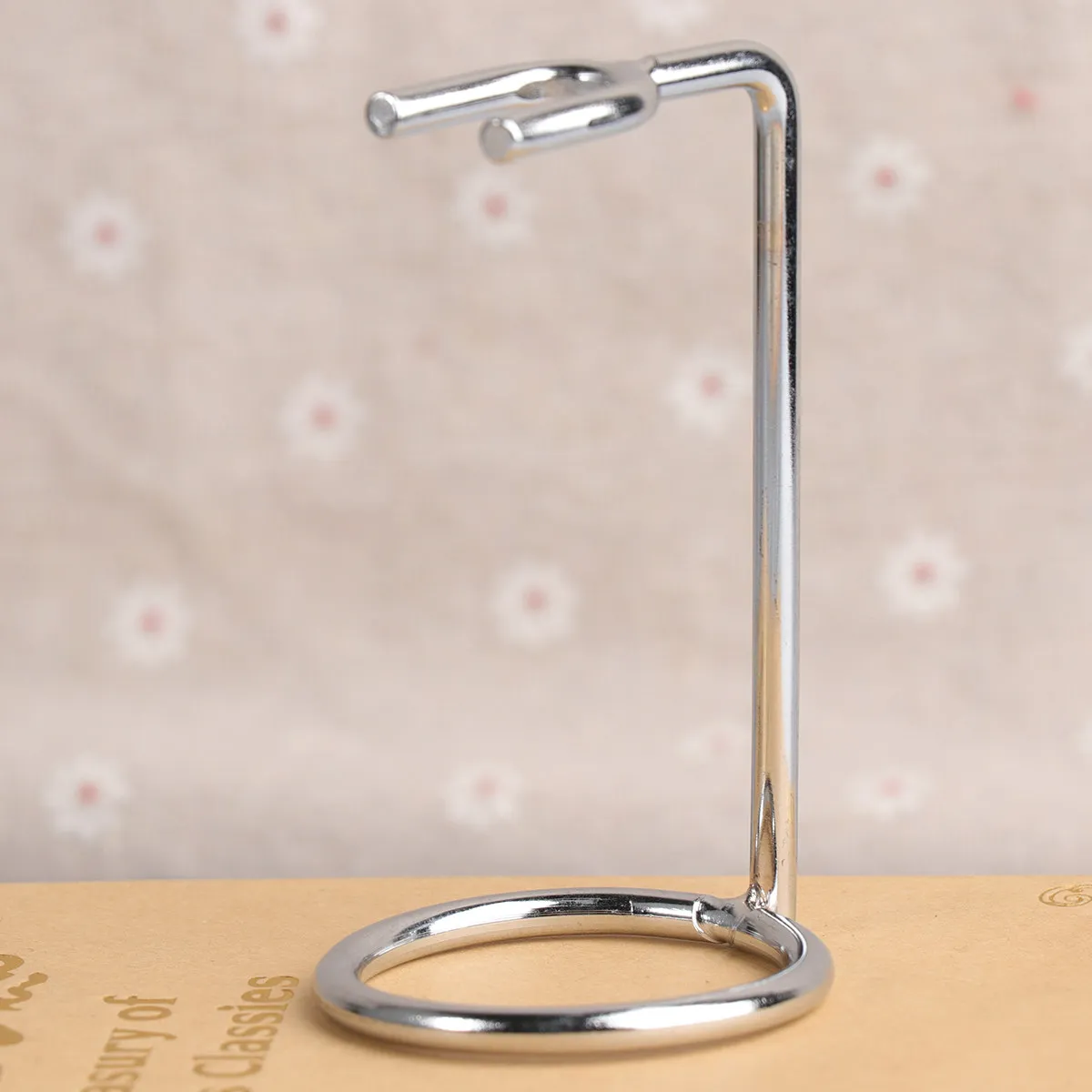 Double Shaving Razor Stand Heavy Plated Metal Shaving Brush Holder Drying Rack for Safety Razor Brush Rack Bathroom Accessory