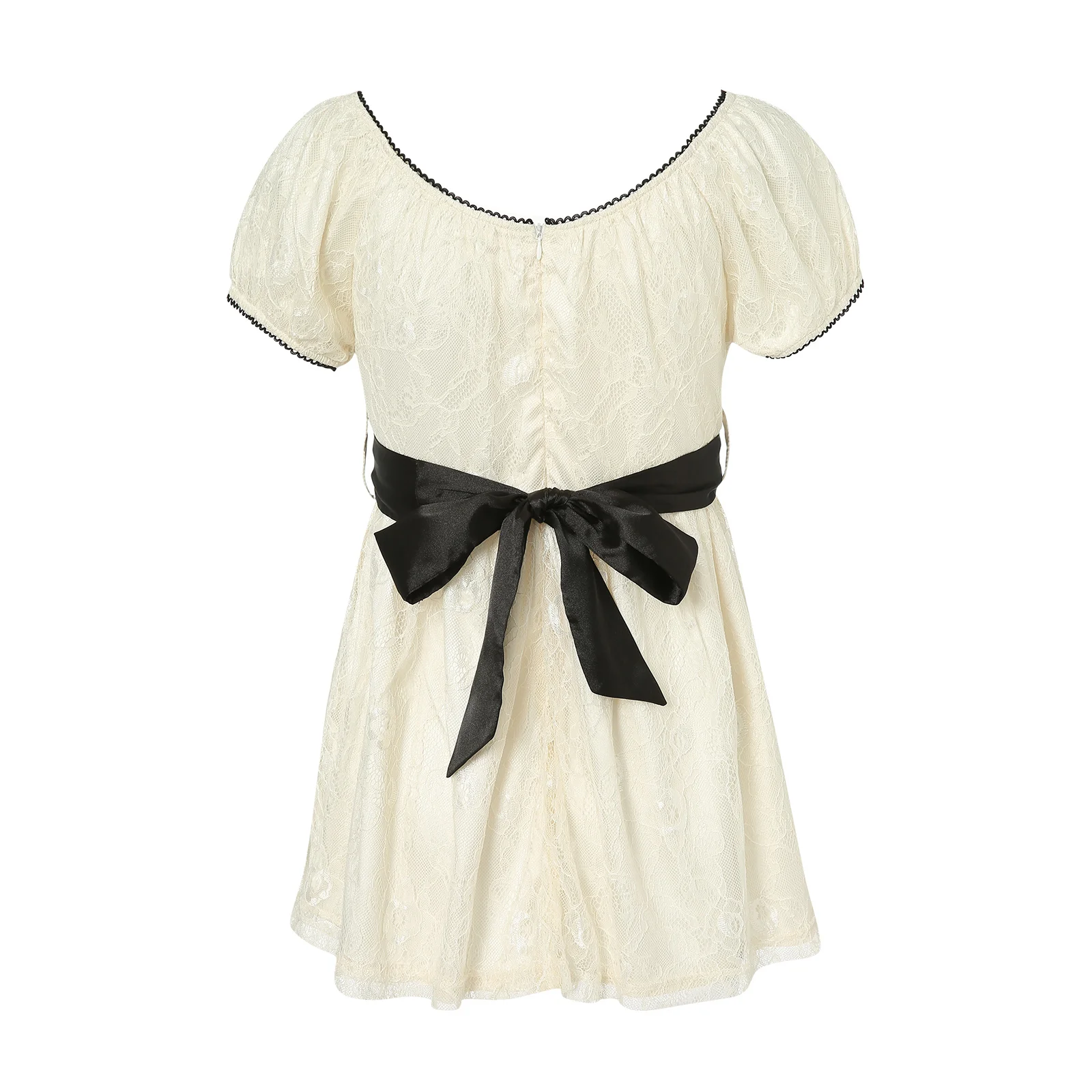 Nuove donne di moda top lunghi patchwork manica corta camicia a trapezio ragazza vintage pizzo vacanza streetwear vendita calda S-XL