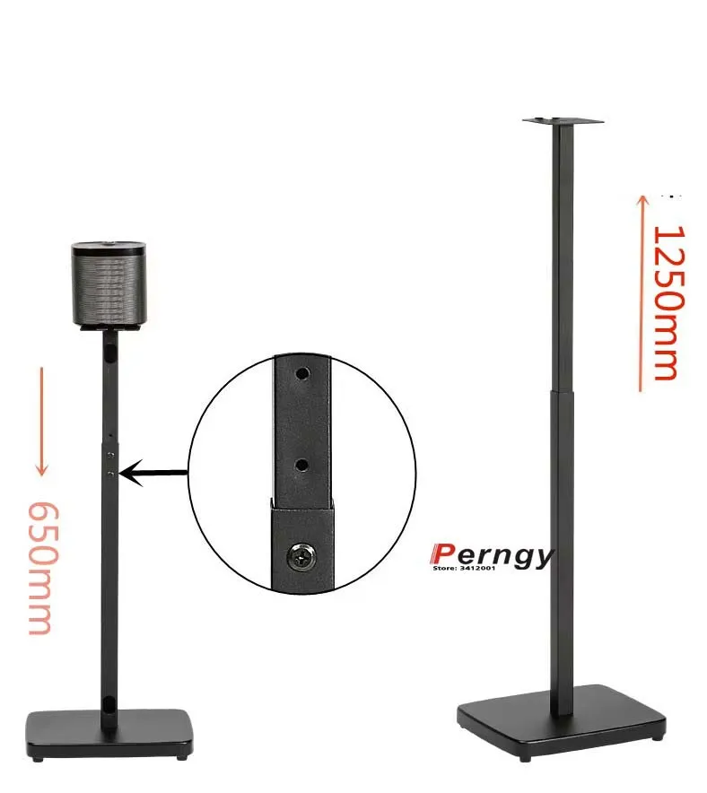 (1 pair=2pcs) SF-09 65cm-125cm METAL Universal Surround Sound Speaker Display Floor Stand Audio Stand Speaker Bracket