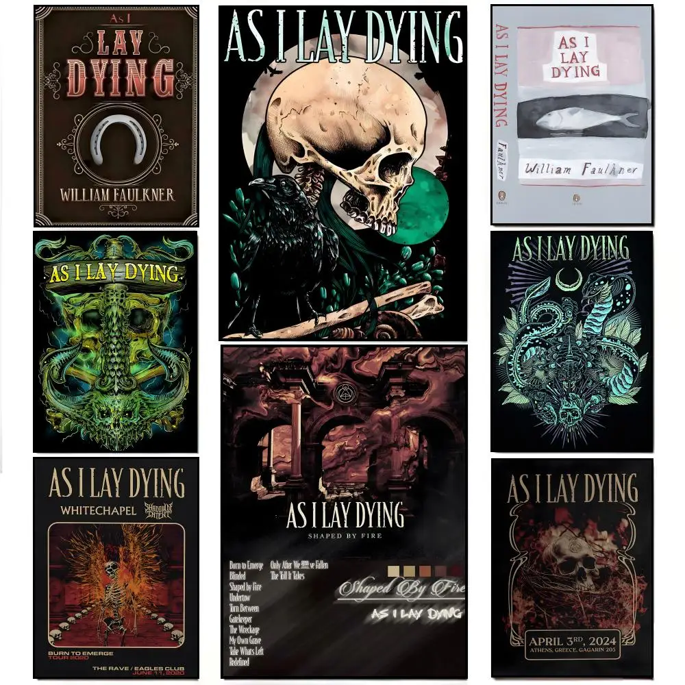 Melodic Death Metal American Band A-As I Lay Dying Poster Poster HD  Waterproof Wall Sticker Bar Living Room Decor Gift