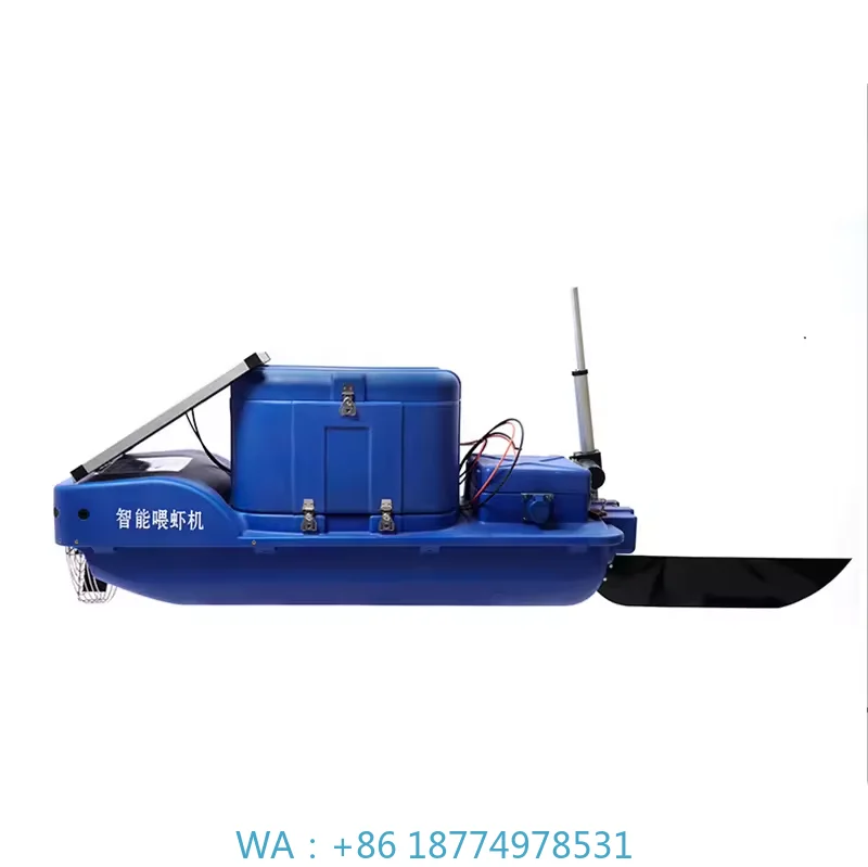 P Capacity Solar Power Auto Shrimp Fish Feeding Machineonds Pond Equipment Rechargeable Intelligent Fish Feeder Large