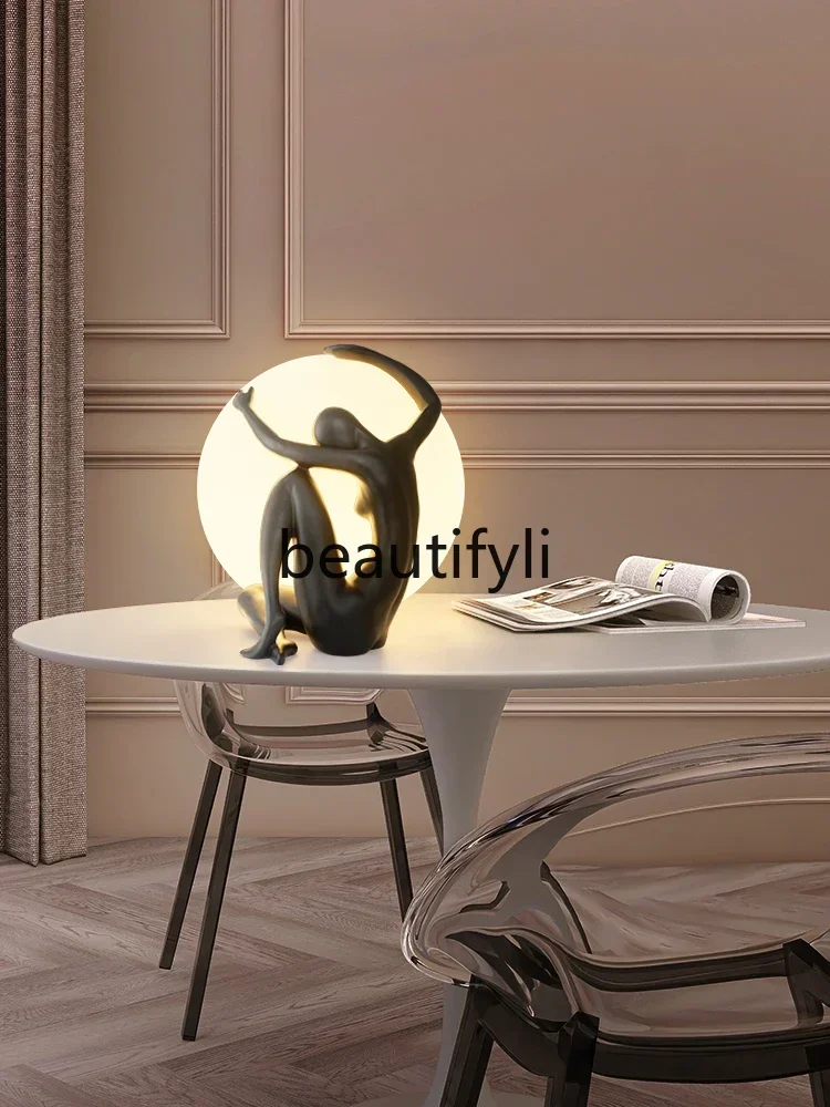 

S1S Art floor lamp abstract decoration humanoid ball vertical lamp creative portrait sculpture decorative table lamp