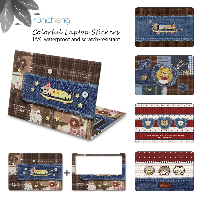 DIY Anime Cover Laptop Skins Sticker 2pcs 13.3