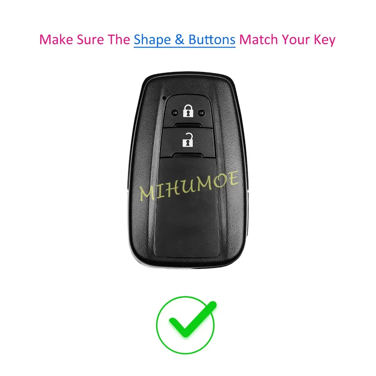 Silicone Remote Car Key Case Keychain Shell Accessories For Toyota Corolla Hatchback RAV4 C-HR Prius Land Cruiser Prado LC150