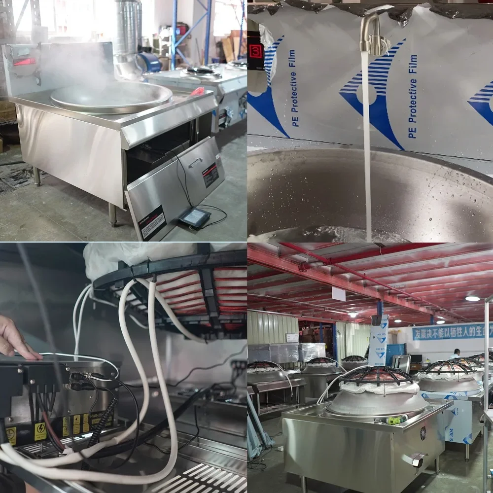 

Restaurant induction kitchen equipment stainless steel 304 201 380V 450V 20kW 30kW commercial Chinese induction cooker