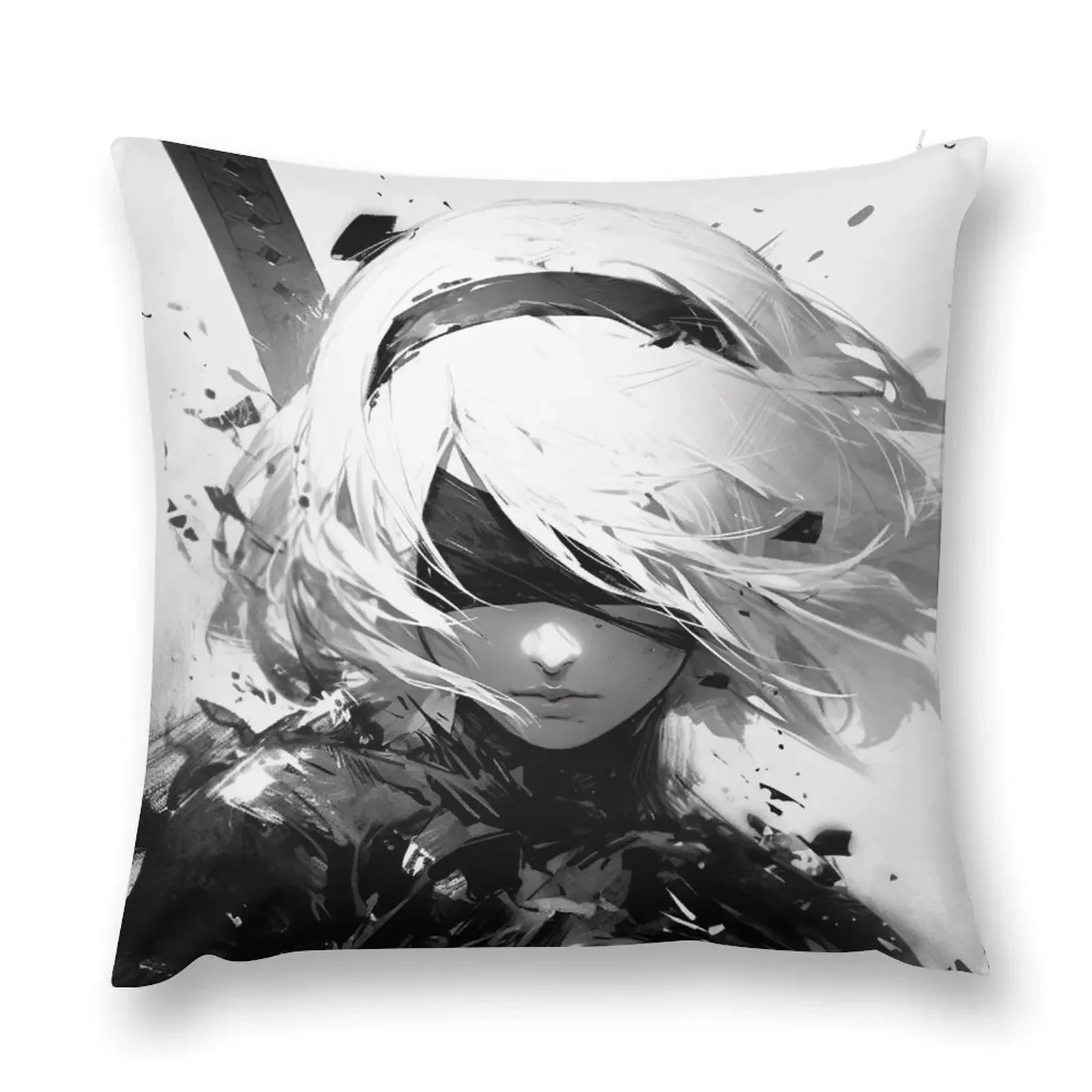 2B - Nier Automata - Combat Android Throw Pillow Sofa Cushion Decorative Cushion Cover Christmas Pillow Cases pillow