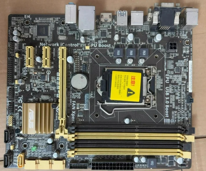 

For ASUS B85M-G Main Board Function Is Normal, Support 1150-pin CPU, Four Memory Slots, USB3.0, SATA6Gb/s Interface