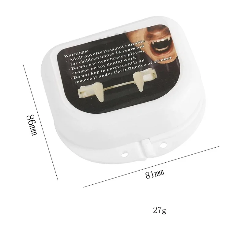 Retractable Vampire Teeth Halloween Vampire Fangs Dentures Vampire Teeth Horror Halloween Cosplay Party Decoration Fake Teeth