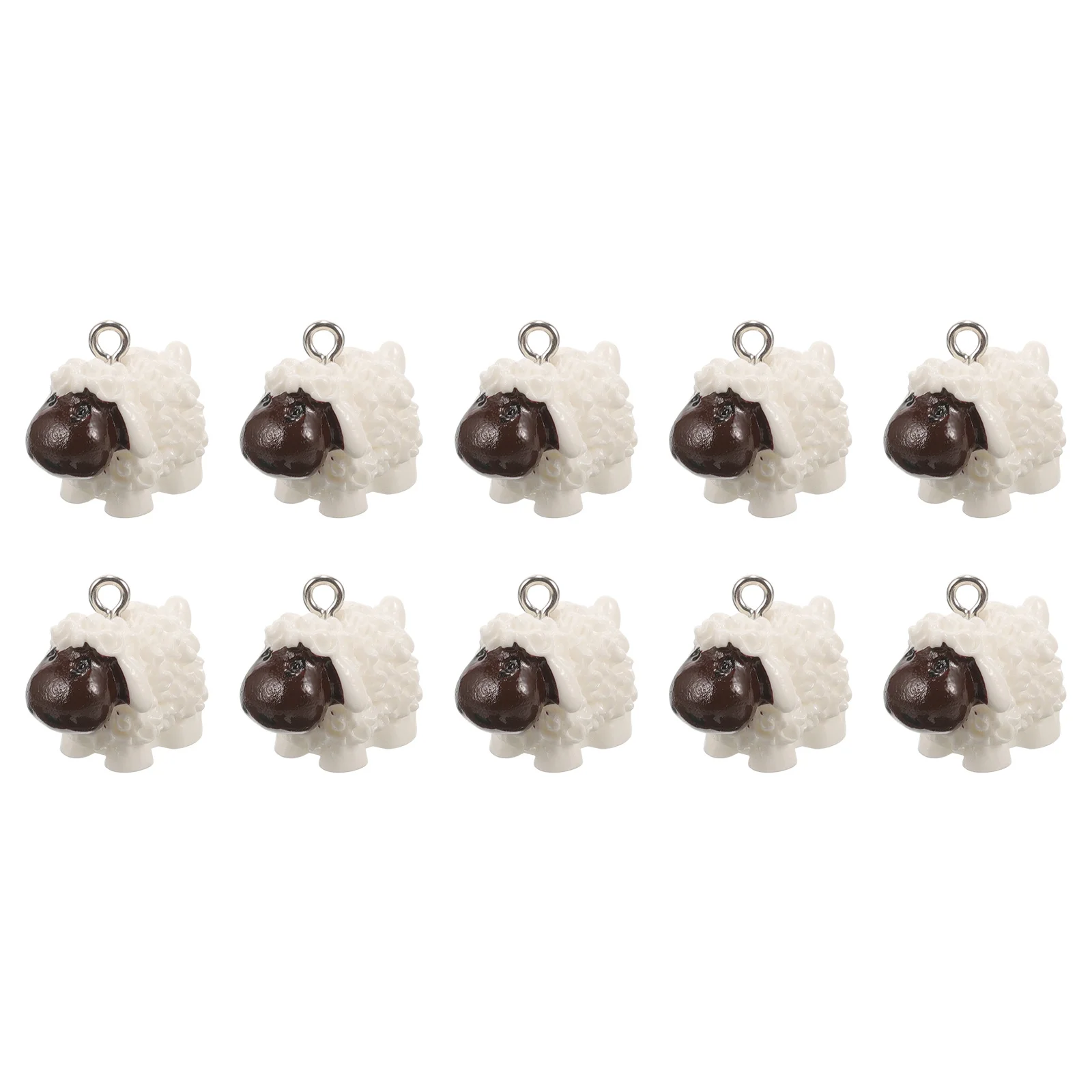 

10Pcs Sheep Shaped Resin Metal Pendants DIY Jewelry Making Accessories Unique Gifts for Friends Bracelet Charms