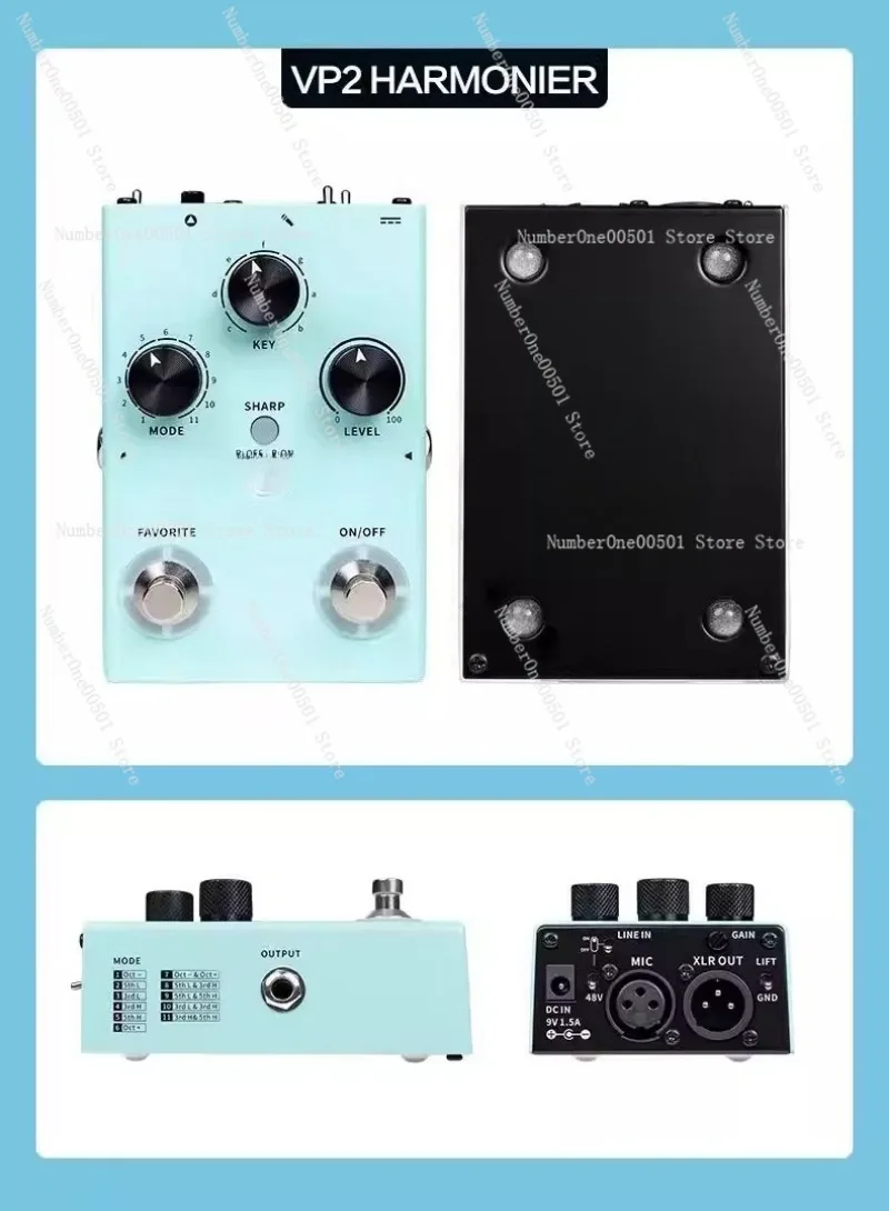Vocal Effects Pedal MVP1 Harmony MVP2 Loop Recording MVP3 Pitch Correction Single Pedal