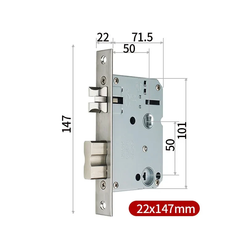 Imagem -06 - Phipulo- Eletrônico Lock Body Especializado Mortise para Tuya Reconhecimento Facial Impressão Digital Smart Door Lock 5050 Aço Inoxidável