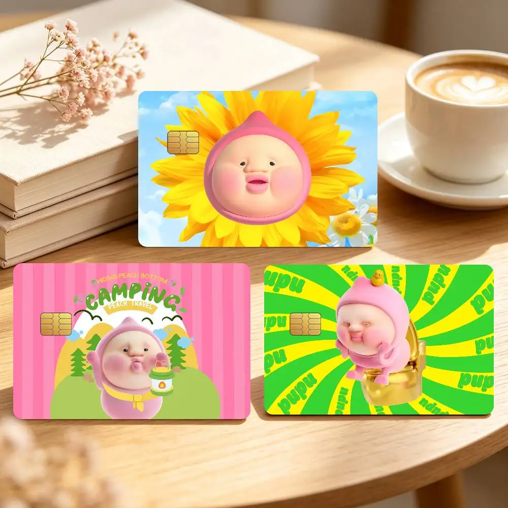 Cartoon K-Kobito Z-Zukan Credit Card Sticker Waterproof Anti-Scratch 4PCS Bank Debit Traffic Cover Decoration