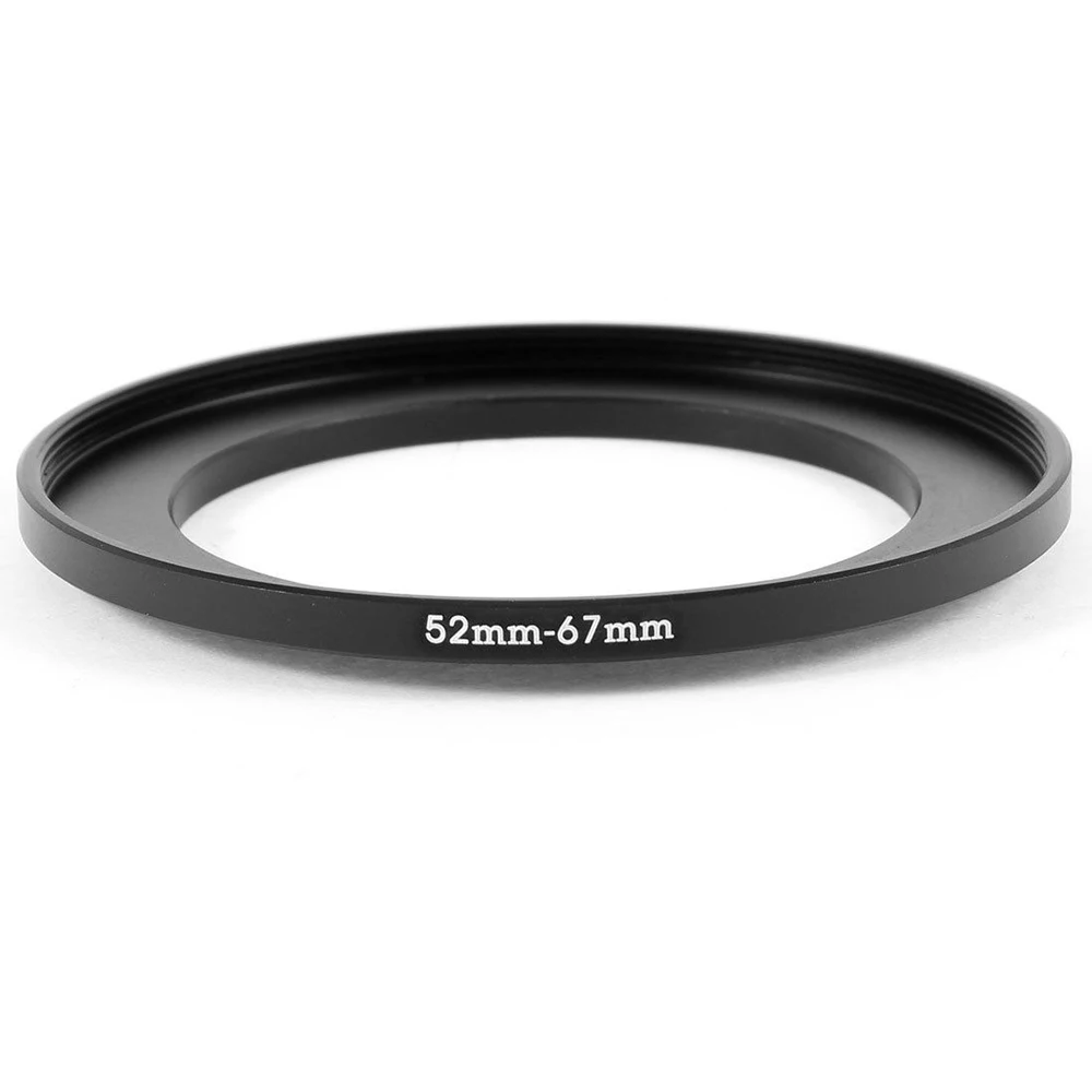 Aluminum Black Step Up Filter Ring 52mm-67mm 52-67 mm 52 to 67 Filter Adapter Lens Adapter for Canon Nikon Sony DSLR Camera Lens