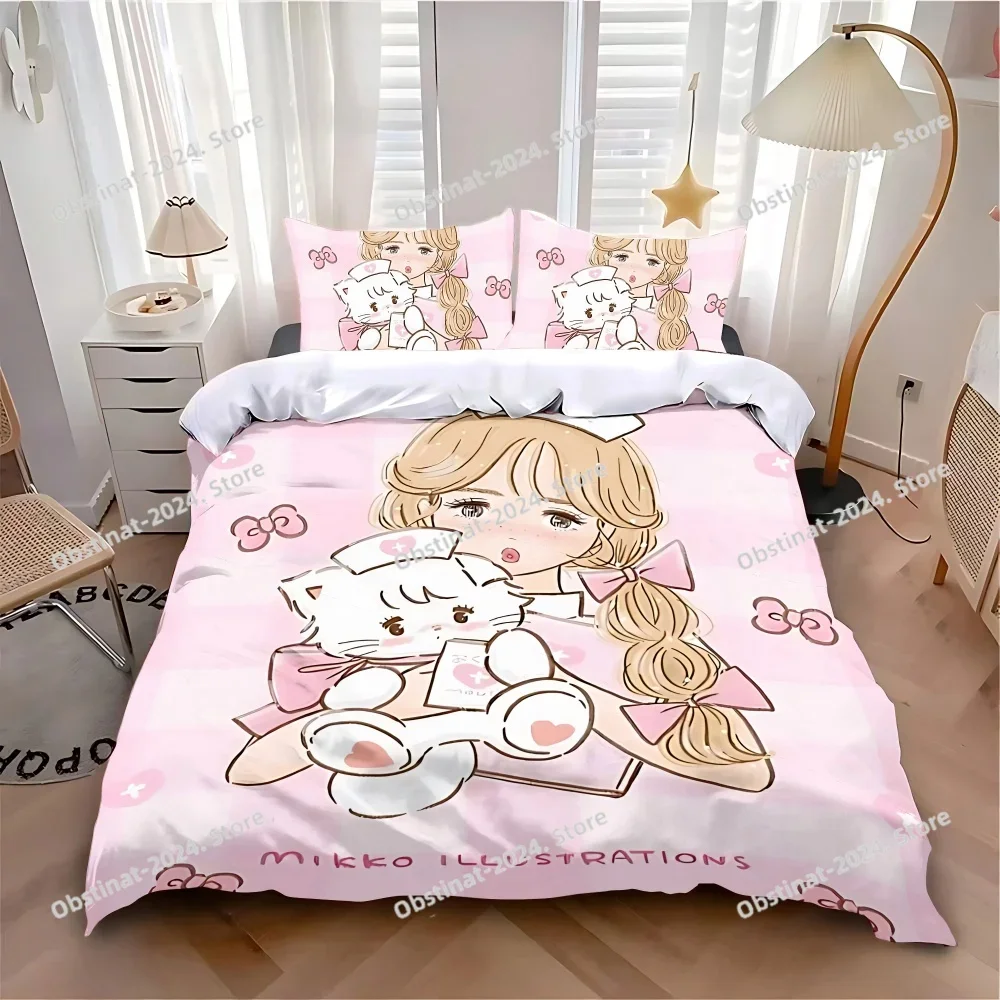 

Duvet Cover Pillowcase Bedding Set Cartoon Cute M-MIKKOES Adult Boy Girl Bedroom Decoration Children Single Double Large Size
