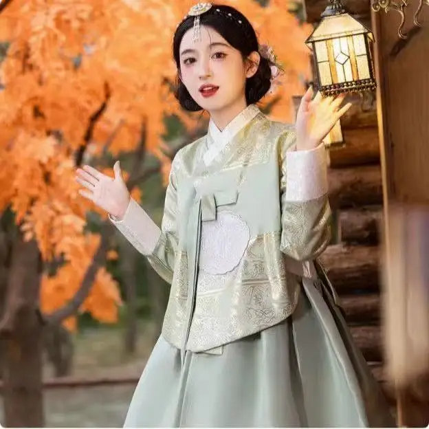 High-end Women's Hanbok Traditional Korean Clothing Yanji Travel Photography Suit Vintage Court Wedding Dance Performance Outfit