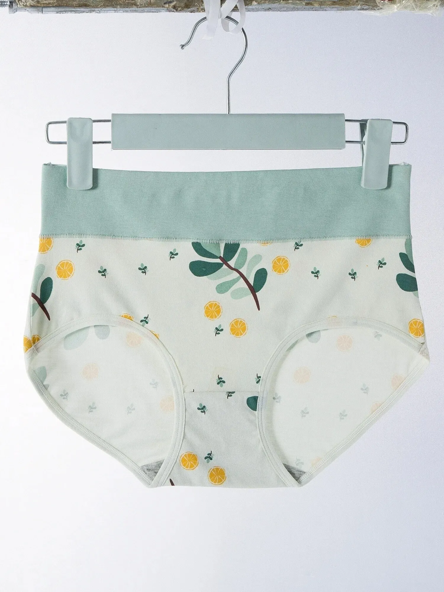 2Pack High Waisted Cotton Panties Comfy Hipster Briefs with Color Block Design Soft Breathable for Women\'s Everyday Lingeri
